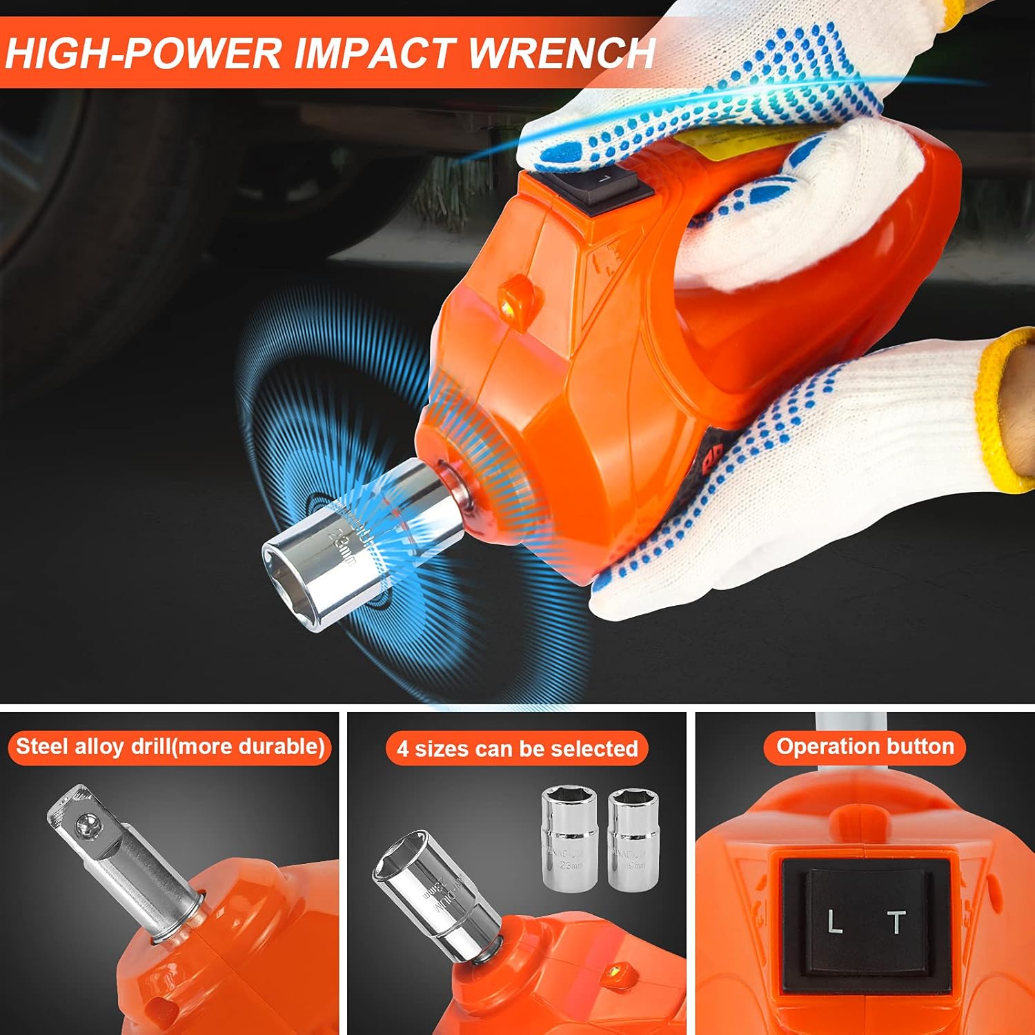 Hydraulic Electric Car Jack with LED Light, Supports up to 5 Tonnes