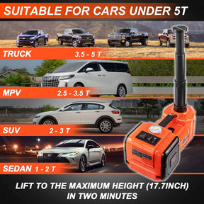 Hydraulic Electric Car Jack with LED Light, Supports up to 5 Tonnes