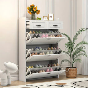 3-Door 2-Drawer Shoe Organiser Cabinet
